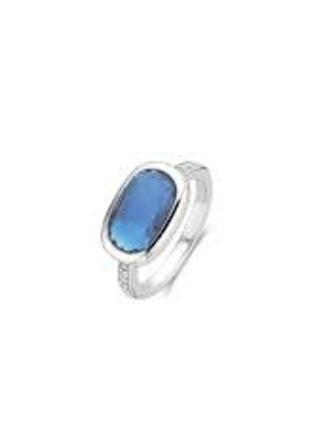 Ti Sento Bague Argent et Cristal Bleu Ti Sento Taille 54