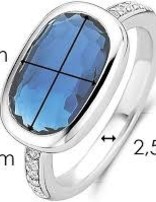 Ti Sento Bague Argent et Cristal Bleu Ti Sento Taille 54