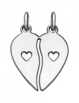 Thabora Pendentif Coeur à Partager Amitié Argent