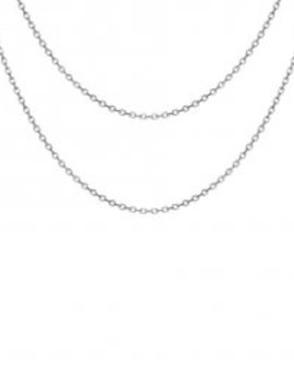 Thabora Collier Argent Double Chaine 40 et 45cm