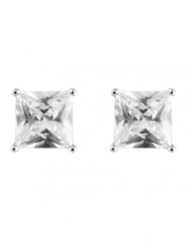 Thabora Boucles d'Oreilles Argent  Zircon Carré