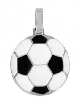 Thabora Pendentif Ballon Acier + Résine noir et Blanche