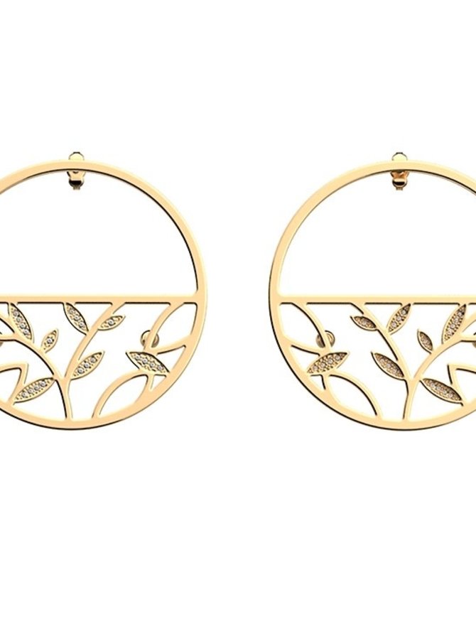 Les Georgette BO Doré Précieuses Arbre de Vie 43mm 7037780908000