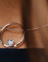 FJF Jewellery Collier FJF Jewellery Argent Plaqué Or 18K Coeur Swarovski et chaine 45cm