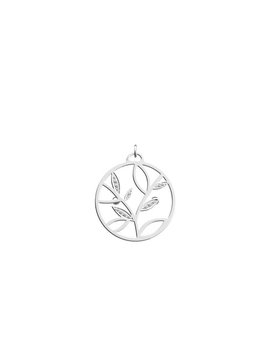 Les Georgette Pendentif argenté brillant précieuses arbre de vie 25 mm - Réf. 70377761608000