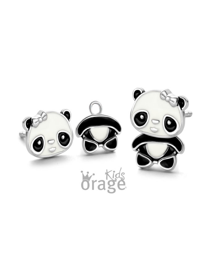 Orage Kids Boucles d'Oreilles Argent Panda