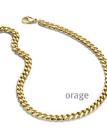 Orage Collier Acier Doré Mailles Forçat