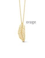 Orage Teens Collier Plume Jaune Acier Orage