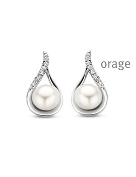 Boucles d'oreilles Argent avec Perle Orage