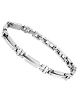 Lotus Style Bracelet Acier Fermoir Réglable