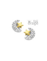 Orage Kids Boucles d'Oreilles Argent Lune Etoile