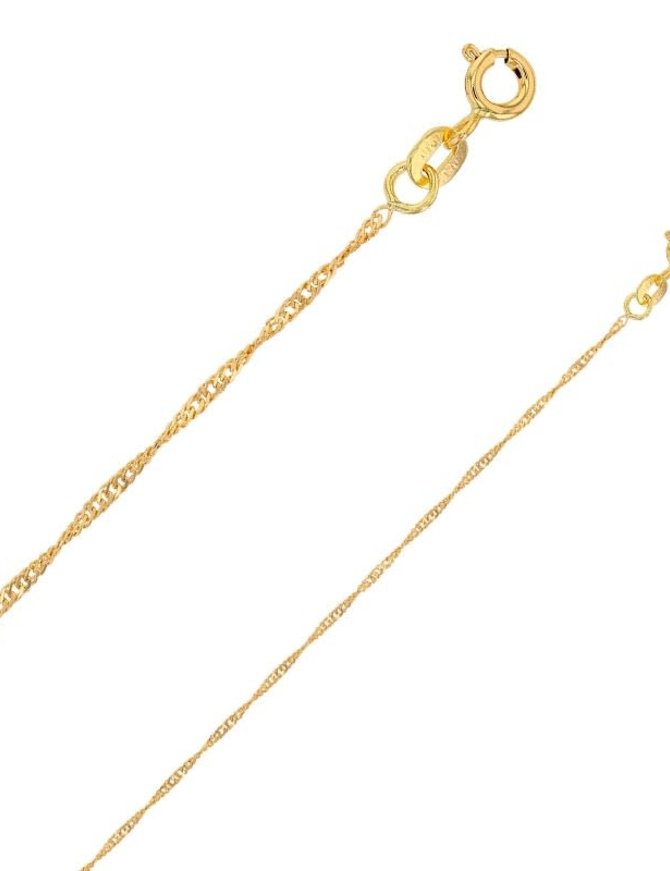 Chaine Or Jaune 18 ct Mailles Singapour Lg 42cm
