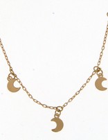 Beheyt Collier Or Jaune 18K Lune Lg 45cm