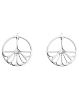 Les Georgette Boucles d'oreilles argent brillant Bleuet 30 mm - Réf. 70379161600000