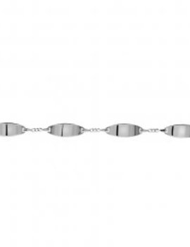 Thabora Bracelet Identité Argent 4 Plaques 19cm