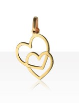 Pendentif Coeurs Enlacés Or Jaune 18K