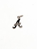 Beheyt Pendentif Or Blanc 18K Lettre A, 1Dia 0.010K