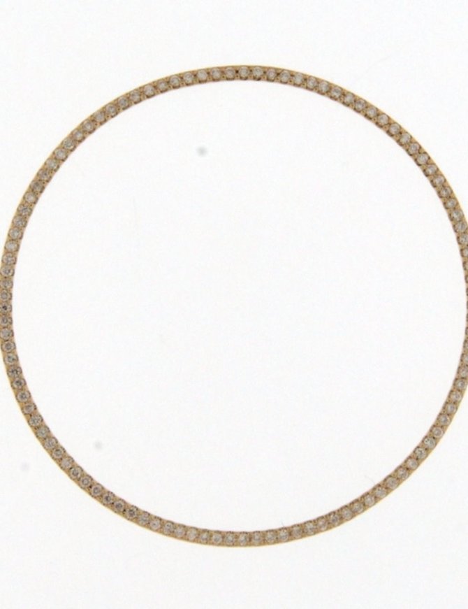 Beheyt Pendentif Rond Or Jaune 18K + 110 Dia 0.320K