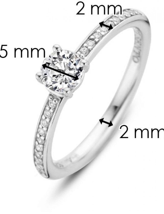 Ti Sento Bague Argent Ti Sento Taille 54