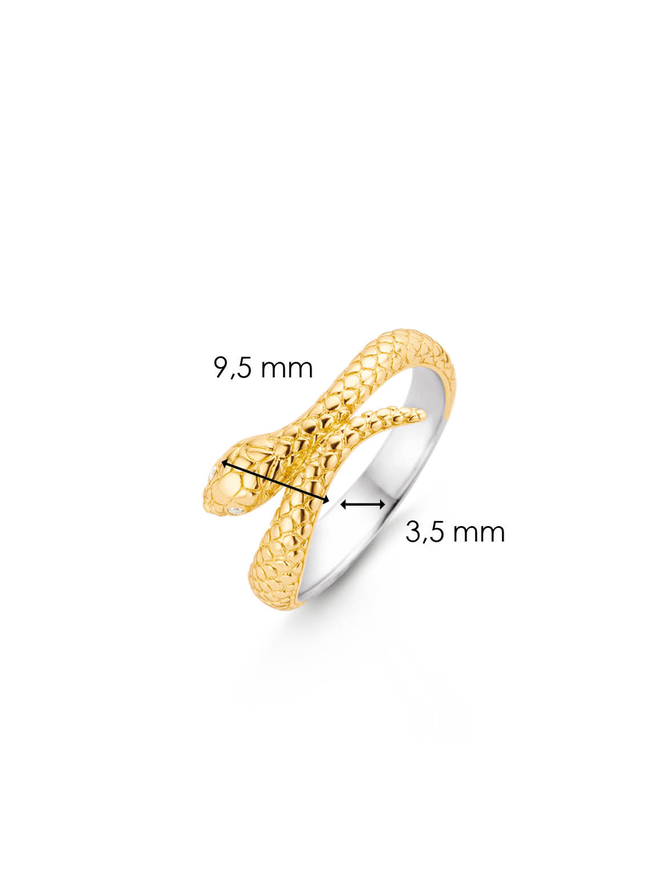 Ti Sento Bague Argent Plaqué Or Serpent Ti Sento Taille 54