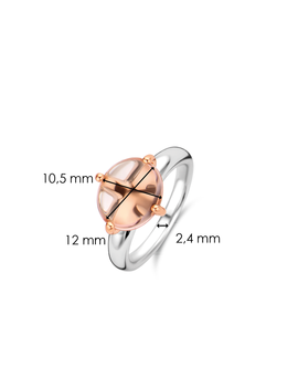 Ti Sento Bague Argent et Cristal Rose Ti Sento Taille 54