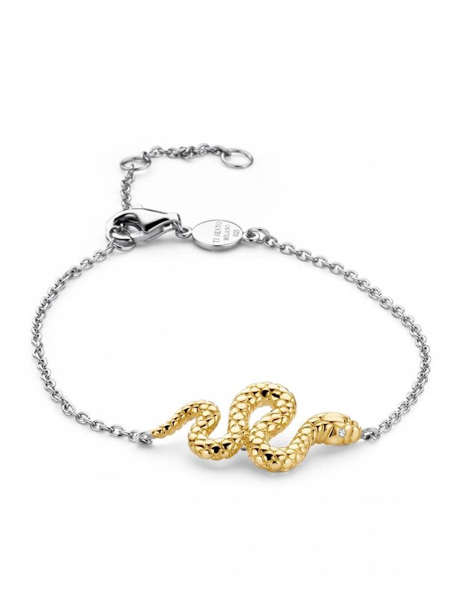 Ti Sento Bracelet Argent et Plaqué Or Serpent Ti Sento