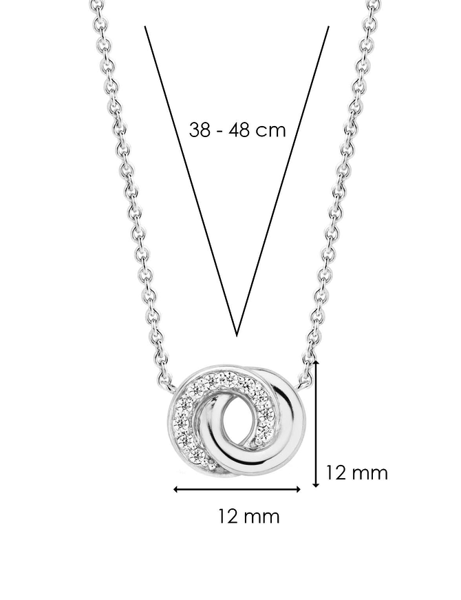 Ti Sento Collier Argent  "Menottes" Ti Sento