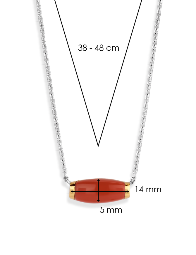 Ti Sento Collier Argent et Plaqué Or Rouge Ti Sento