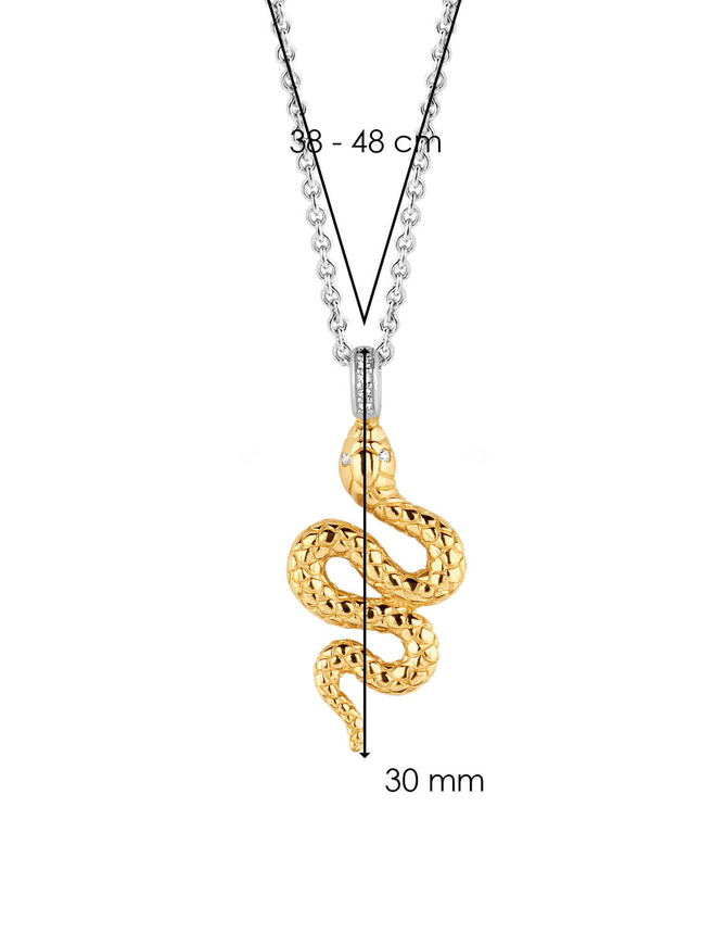 Ti Sento Collier Argent Plaqué Or Serpent Ti Sento