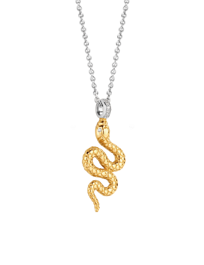 Ti Sento Collier Argent Plaqué Or Serpent Ti Sento
