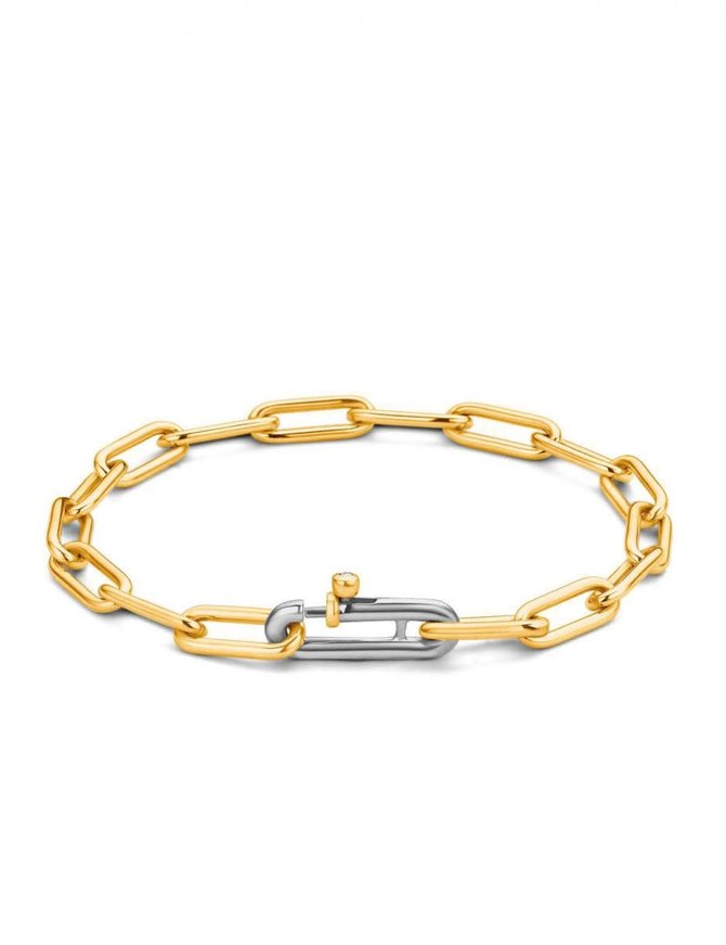 Ti Sento Bracelet Plaqué Or Grosses Mailles Ti Sento