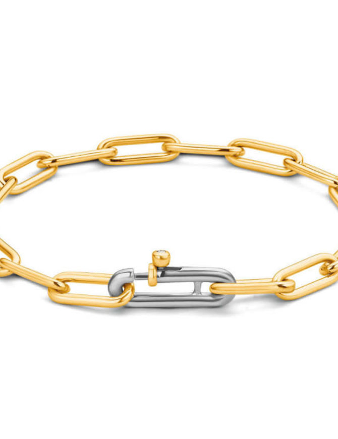 Ti Sento Bracelet Plaqué Or Grosses Mailles Ti Sento