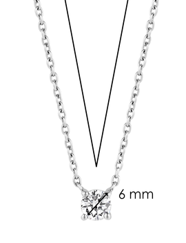 Ti Sento Pendentif + Chaine Argent Ti Sento