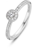Ti Sento Bague en argent rhodié taille 54 et cristaux de Swarovski