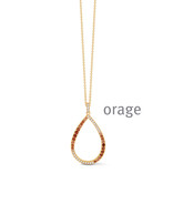 Orage Collier Argent Plaqué Or et Zirconiums Doré et BlancOrage