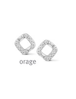 Orage Boucles d'Oreilles Argent et Zirconiums Orage