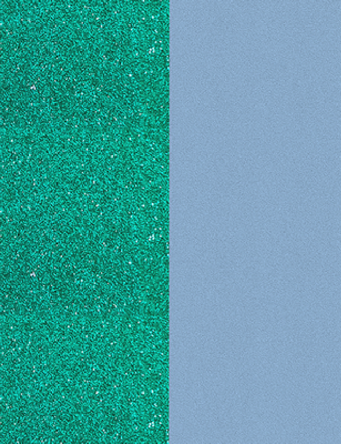 Les Georgette Cuir 14 mm paillettes turquoise/Bleu ciel - Réf.702145899EU000