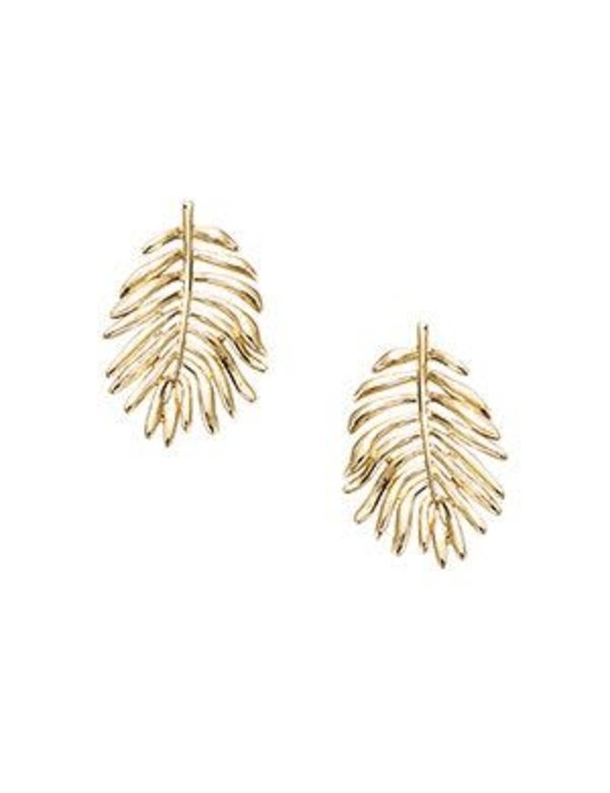 Go Mademoiselle Boucles d'Oreilles Argent Plaqué Or plume