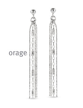 Orage Boucles d'Oreilles Pendantes Argent Orage