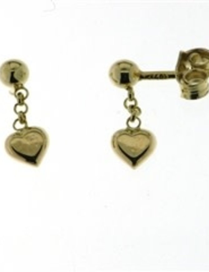 Beheyt Boucles d'Oreilles Pendantes Or 18K Forme Coeur