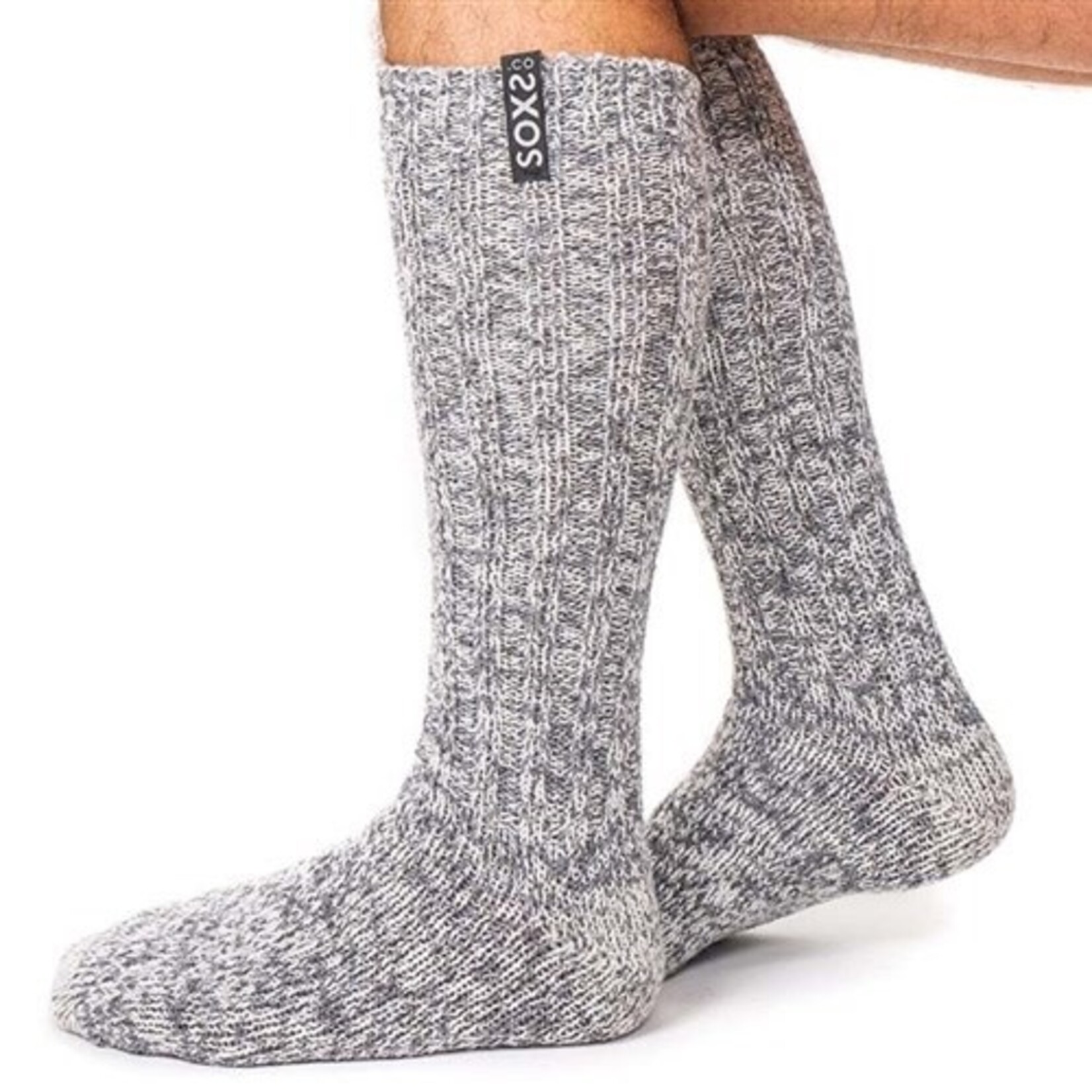 mannen long grey/ black  maat 39 - 41 sokken