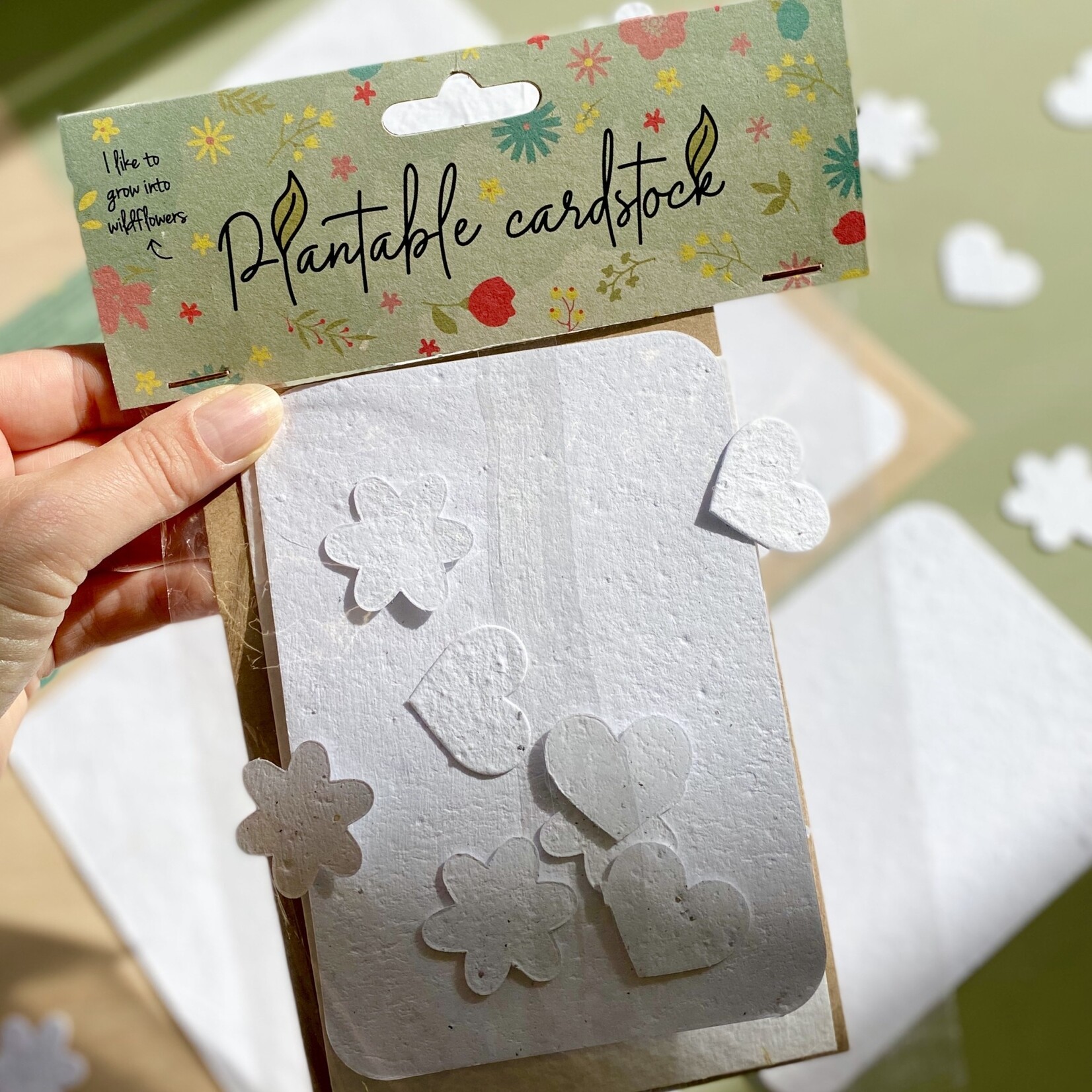 Plantable cardstock kaartje