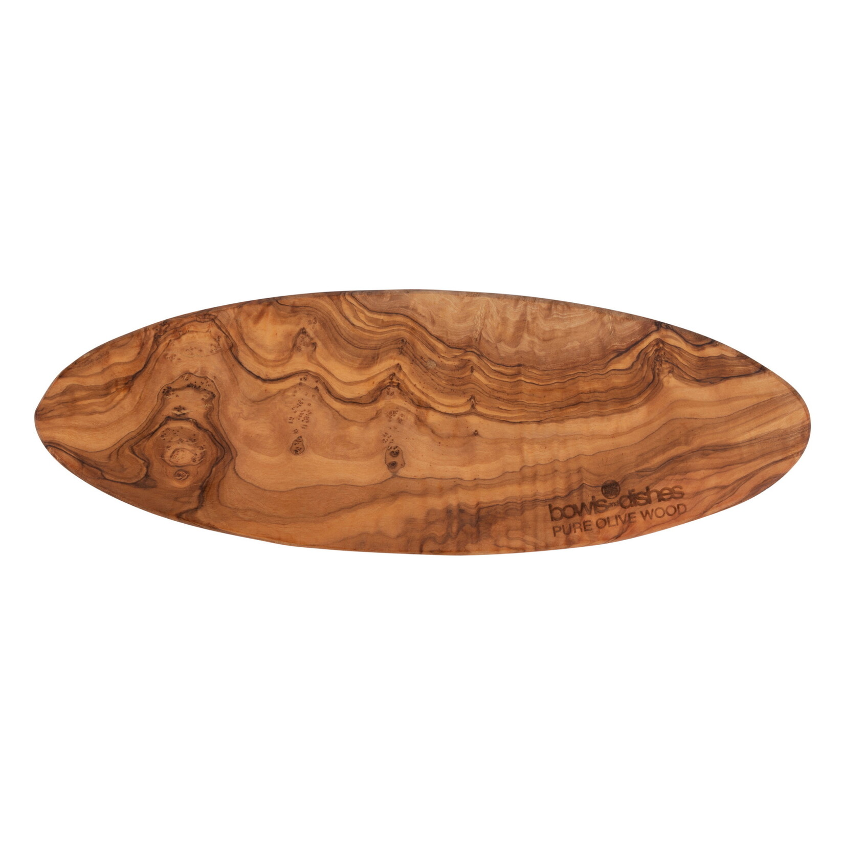 PURE OLIVE WOOD Planken ovaal  dikte1,5cm 35cm