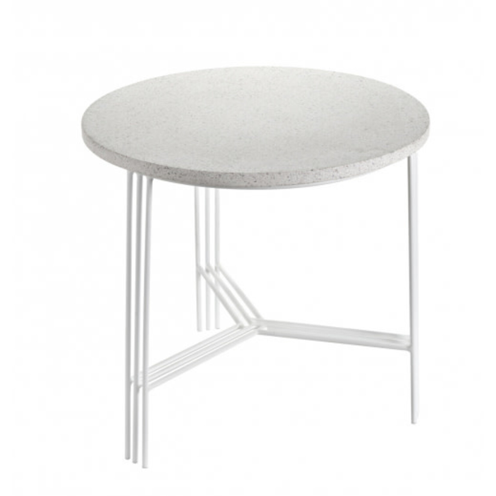 SIDETABLE WHITE/TERRAZZO WHITE D50 H45