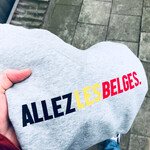 ALLEZ LES BELGES.   Licht grijs/ Belgisch  L SWEATER