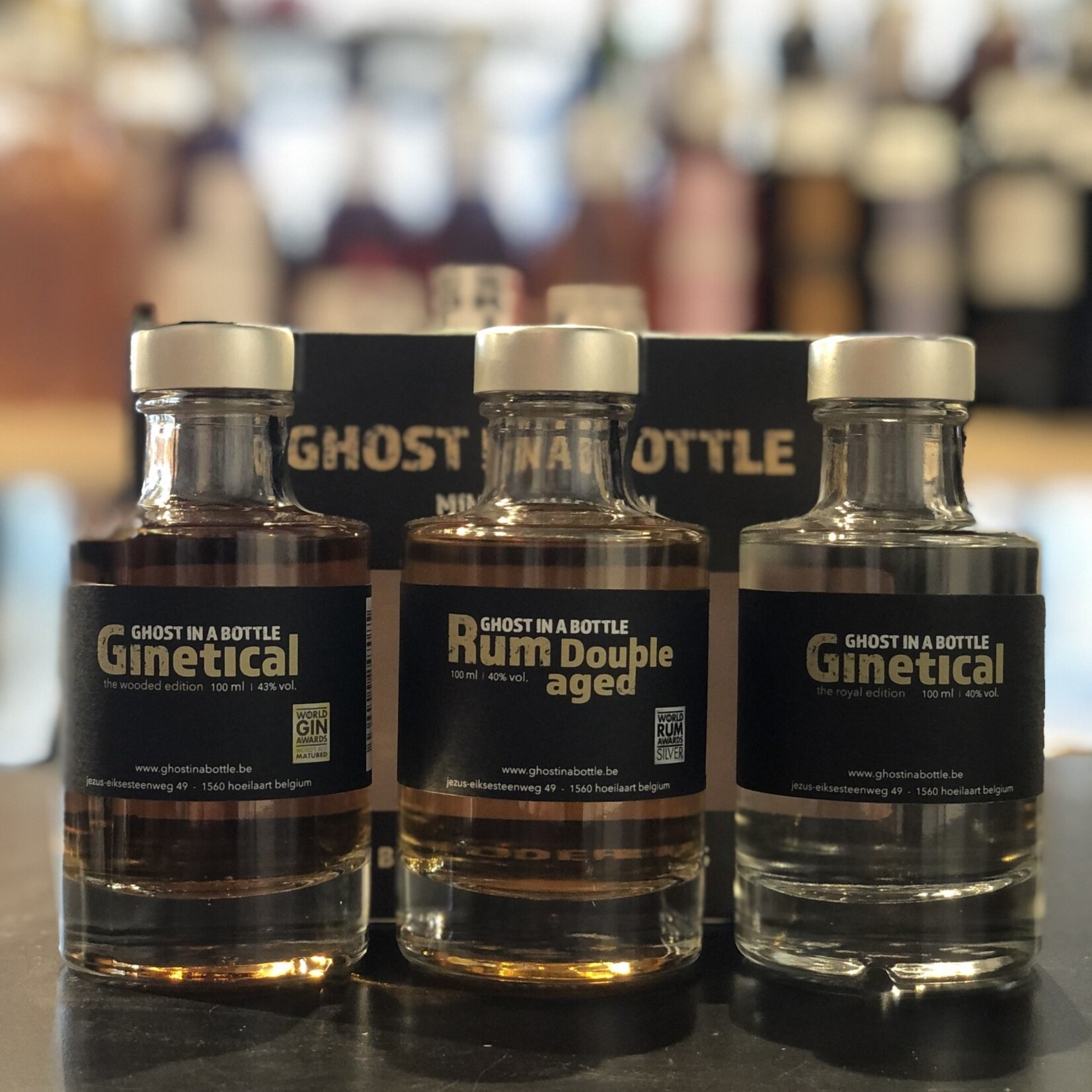 (NO) GHOST IN A BOTTLE Ghost in a Bottle Rum/Gin mini  collection 3 x 100 ml