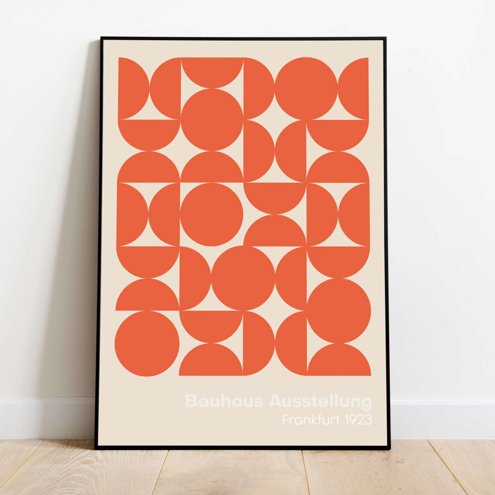 Jaffa Orange Bauhaus orange A3 poster