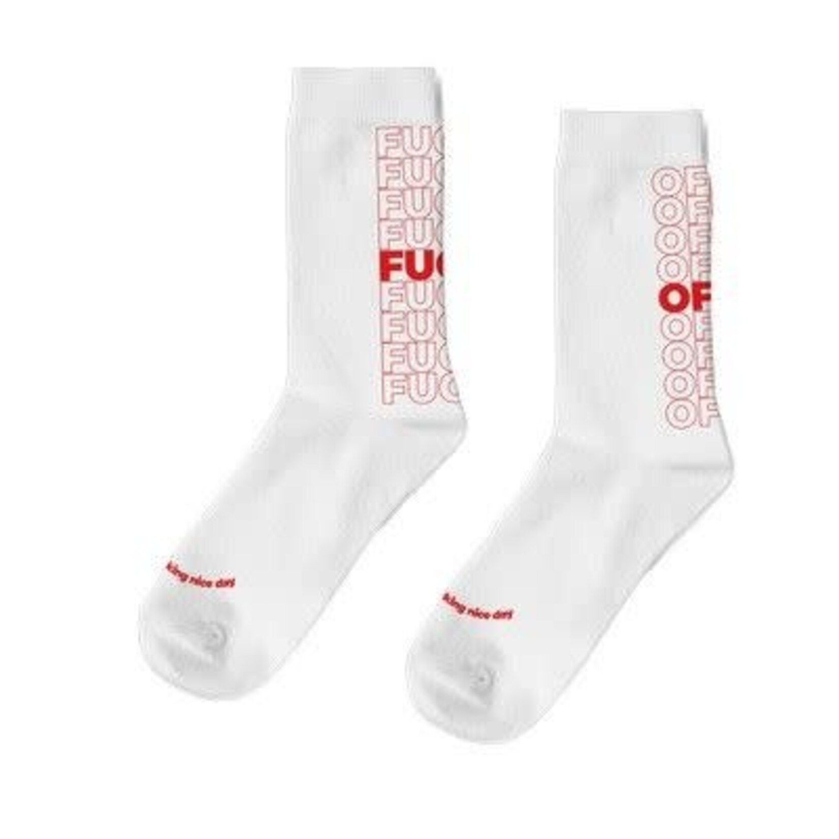Sock a pair 'Fuck Off' - Red Outline