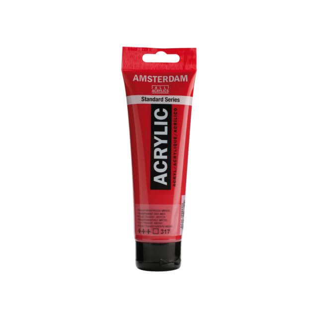 Amsterdam Acrylic Paint - 317 Transparent Red Medium