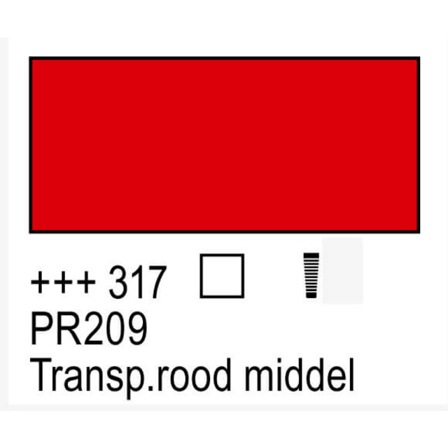 Amsterdam Acrylic Paint - 317 Transparent Red Medium